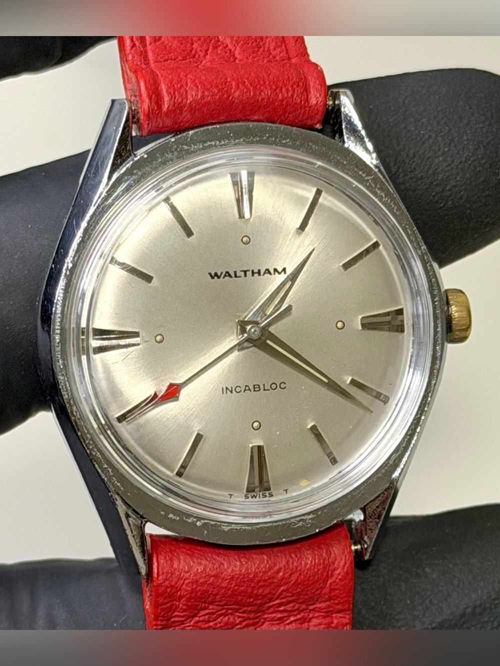 Waltham B149G Mechanical 1960’s Silver Stainless Steel 34mm Men’s Vintage Watch